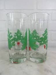 Vtg Dayton Hudson 1988 Christmas Tree Confetti Glasses 4 HIGH BALL | eBay