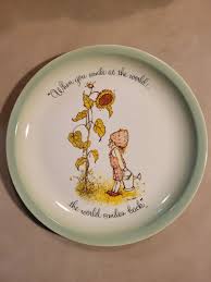 Vintage Holly Hobbie Collector's 10" Plate 1972 "When You Smile at the World..." | eBay