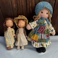 Lot Of 3 Holly Hobbie Knickerbocker Doll 1970s Adorable with ...