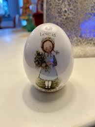 Americana Vintage Holly Hobbie Ceramic Egg Figurine | 1974 ...