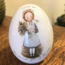 Vintage Holly Hobbie Vase and Egg Set: 1970s Nursery Decor ...