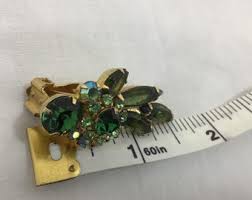 Juliana D&E Demi- Parure Vtg 1950s Emerald, Olivine, and Erinite Green Rhinestone Bracelet and Earrings Set Delizza Elster - Etsy