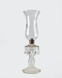 Glass Candle Holder with Hurricane Shade and Crystal Prisms | Vintage Collection – Remains Lighting Co.