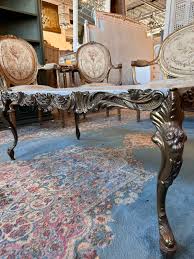 Brass Coffee Table with Marble Top – Le Chateau