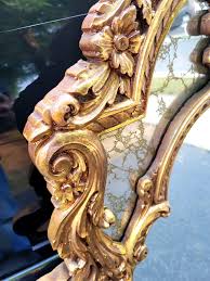 Vintage Double Arch Shell Gilt Mirror | Chairish