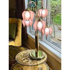 1980s Anthony California Hollywood Regency Lotus Table Lamp ...