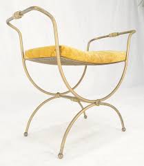 Italian Brass and Steel Bent Wire Ball Feet Gold Upholstery ...