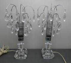 VTG Pair of Waterfall Fountain Table Lamps 16" 3-Tier ...