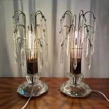 Other | Vintage Crystal Art Deco Waterfall Lamps | Poshmark