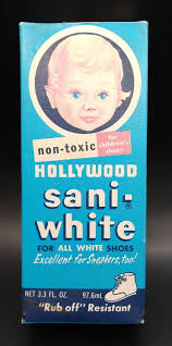 VINTAGE HOLLYWOOD SANI-WHITE SHOE POLISH CLEANER Box, Bottle ...