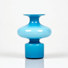 Holmegaard Carnaby Turquoise Vase With Stopper: Danish ...