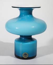 4 Carnaby Overlay Glass Vases, Per Lütken for Holmegaard ...