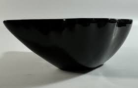 Pottery Barn Halloween Black Cat Candy Dish Bowl Vintage ...