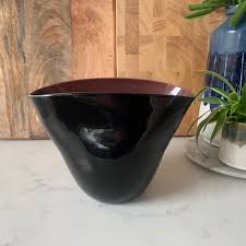 Vintage Cased Amethyst / Purple & White Art Glass Vase in ...