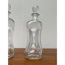 Vintage Danish Kluk Kluk Bottles in Glass from Holmegaard, 1970s, Set of 2 | Chairish