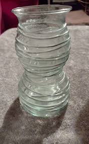 Corseted Glass Flower Vase Swirled Glass 6.5" | eBay