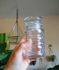 Vintage Ribbed Glass Bottle Jar With Lid, Glass Apothecary ...