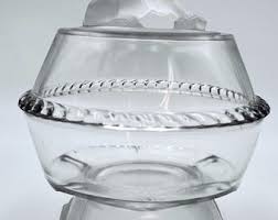 EAPG Gillinder & Sons Rampant Lion and Log Covered Candy ...