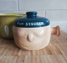 Vintage Sylvac Pottery Pan Scourer Face Pot, Rare - Vintage Kitchen - Vintage Table Ware - Vintage Collectable - Farmhouse Kitchen - Etsy Australia