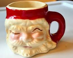 Vintage Winking Santa Ceramic Coffee Mug - Etsy