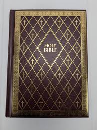 Vintage Holy Bible Catholic Parish Edition Fireside Leather ...