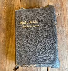 Vintage Holy Bible - Red Letter - Black Leather - Self ...