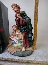 15" NATIVITY SCENE Mary Jesus Joseph Cedar Creek Large ...