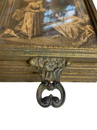 Vintage Victorian Wooden Box Mirror Framed Picture Lid - Etsy