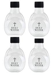 NEW Lot of 4 (empty) Oval Holy Water Bottles 4 oz & 4" High ...