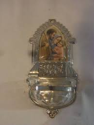 Holy Water Fond Holy Family JHS Vintage German #C | eBay