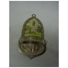 Small Holy Water Font Madonna Vintage German. For Sale at Ruby Lane