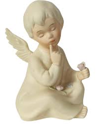 Angel Figurine Christian Signed Porcelain 1991 Vtg Flower Gift Church Decor Rose - Etsy