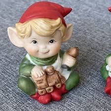 VINTAGE HOMCO CHRISTMAS ELVES ELF PIXIES FIGURINES 5253 SANTAS HELPERS | eBay