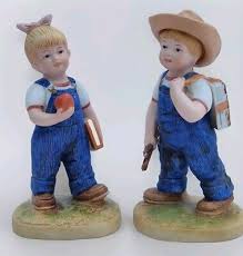 Vintage Homco Denium Days 1513 Boy Girl Pair No Chips Or ...