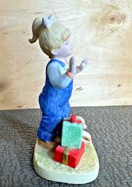 1985 Homco Denim Days #1523 "Christmas Surprise" Figurine | eBay