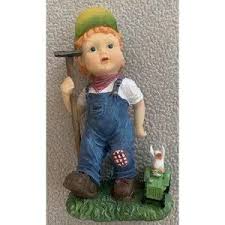 DWK | Accents | Dwk Corp Resin Figurine Farm Boy In Overalls ...