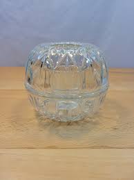 Vintage Homco Clear Glass Fairy Lamp Tealight Votive Candle ...