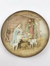 Homco Christmas Nativity Collectors Plate Raised Relief ...