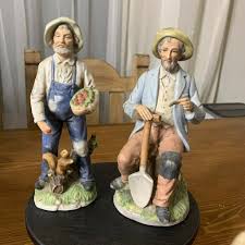Vintage HOMCO 1433/1409 Old Men & Woman Farmer God's Blessing Collection | eBay