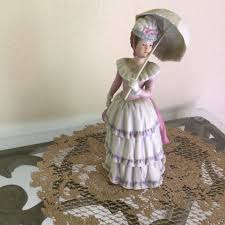 Vtg VICTORIAN LADY with PARASOL Figurine Home Interior Very Lovely MINT | eBay