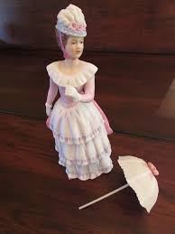 PORCELAIN LADY FIGURINE HOMCO 2PC LADY & UMBRELLA 3X4 LADY 5X8.5X3.5 MINT | eBay Australia