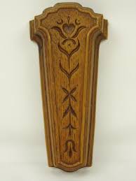 Vtg Syroco Homco 1981 Scissors Holder Flowers Wall Pocket Vase Molded Wood | eBay