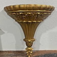 Vintage Hollywood Regency Gold Gilt Wall Sconce - Syroco Decor, Burwood #1616 | eBay