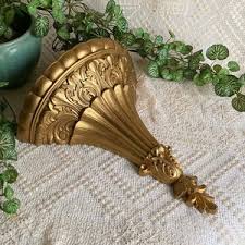 Elaborate Gold Plastic Wall Pocket Planter Sconce - Etsy Ireland