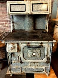 RESERVED for Renee SALE Antique Wood Stove, Granite ...