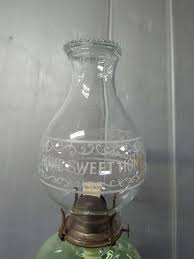 White Flame Light Co. Uranium Glass Oil Lamp With Clear ...