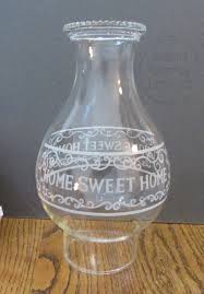 Vintage "home Sweet Home" Glass Hurricane Chimney Shades 8 1 ...