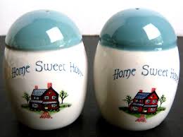 Home Sweet Home Salt & Pepper Shaker Vintage Ceramic Farm ...