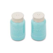 Ceramic Mason Jar Salt and Pepper Shaker Set | Lehman's