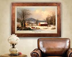 Red School House in Winter, Henry Durrie 1858; 24x36 Inch ...